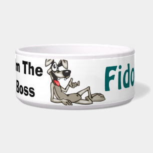 Tigela Eu sou as bacias personalizadas chefe do cão