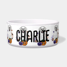 Tigela Excelente Pirenéus Greyhound Halloween Cão Fantasm