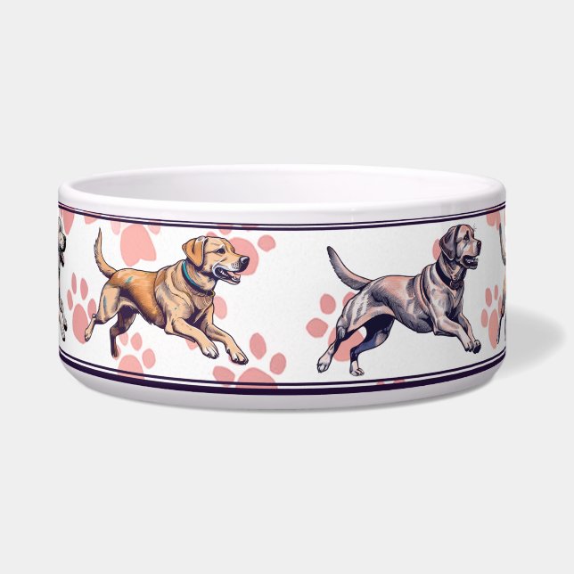 Tigela Executando o Labrador Retrievers Bowl (Frente)