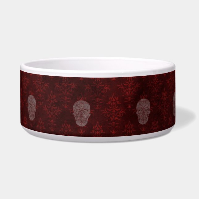 Tigela Falln Victorian Skulls Red (Frente)