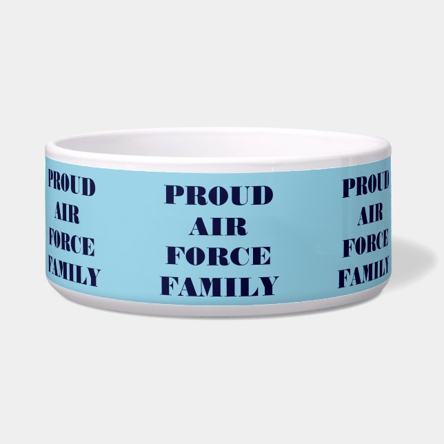 Tigela Família da Força Aérea Orgulhosa Pet Bowl (Frente)