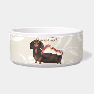 Tigela Família Dachshund e Birds