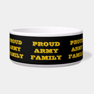 Tigela Família do Exército Orgulhoso de Pet Bowl