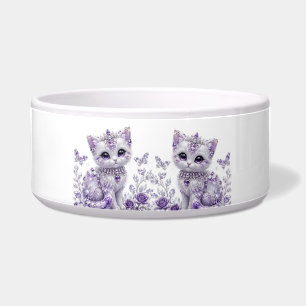 Tigela Fantasia de Gatinho Joalheiro Roxo Real