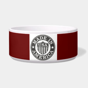 Tigela Feita na América Red Background Pet Bowl