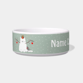 Tigela 'Feliz Ano Meow!' Inverno Paradisíaco Snowcat
