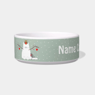 Tigela 'Feliz Ano Meow!' Inverno Paradisíaco Snowcat
