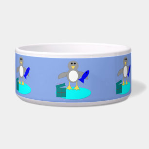 Tigela Feliz Natal Pesca Pinguim Bowl