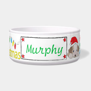 Tigela Feliz Natal Pet Bowl Furry Pequeno Xmas