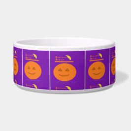 Tigela Figurino Design Pumpkin Cerâmica Pet Bowl