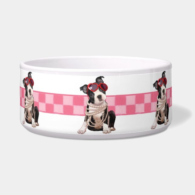 Tigela Filhote de cachorro de Boston Terrier (Frente)