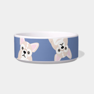 Tigela Filhote de cachorro louro bonito de Frenchie do