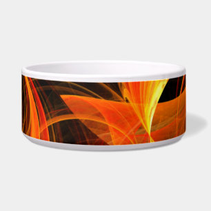 Tigela Fireball Abstrato Art Dog Bowl
