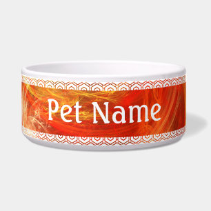 Tigela Firestorm Nova Abstrato Art Dog Bowl
