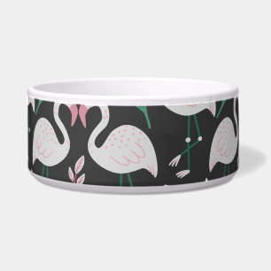 Tigela Flamingo sem soldadura, branco sobre fundo escuro