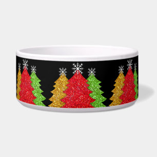 Tigela Floco de neve de árvore de Natal, verde-de-ouro es
