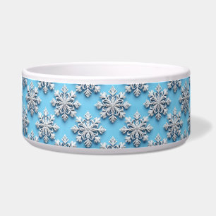 Tigela Flocos de neve azuis 3d