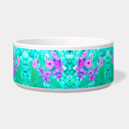 Tigela Flor bonito do Jardim Rosa no Aquamarine