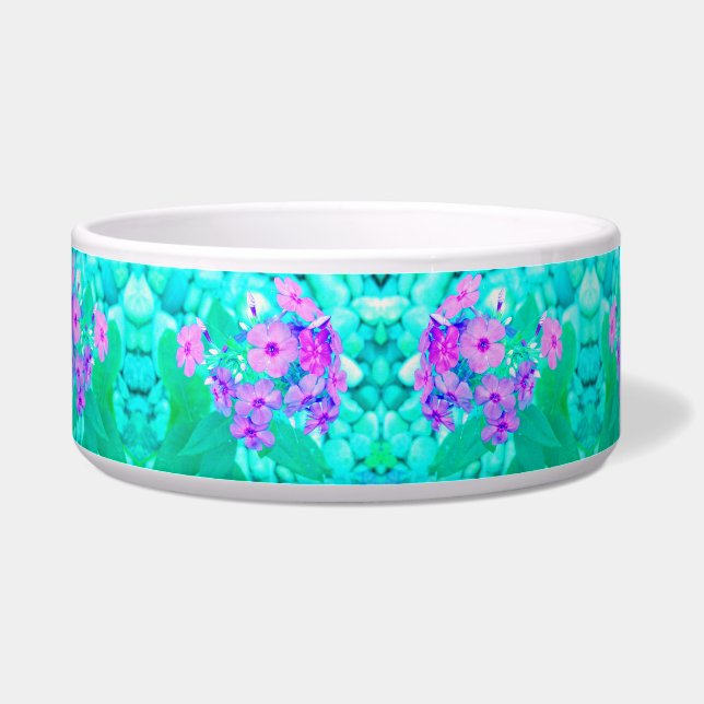 Tigela Flor bonito do Jardim Rosa no Aquamarine (Direita)