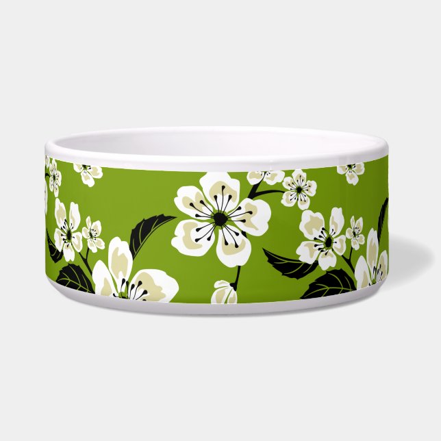 TIGELA FLOR DE CEREJEIRA - SAKURA EM VERDE MATCHA (Frente)