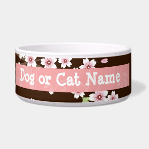 Tigela Flor de Dogwood Rosa/Marrom Personalizado