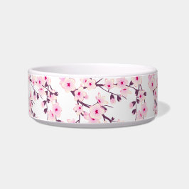 Tigela Floral Cherry Blossoms White Bowl Rosa