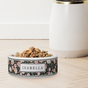 Tigela Floral de Verão Cão Personalizado