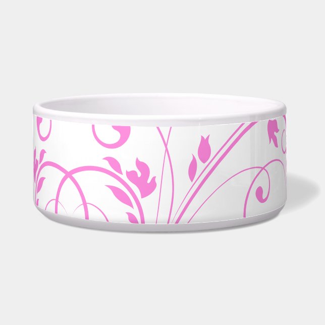 Tigela Floral Moderno Puro e Rosa (Frente)