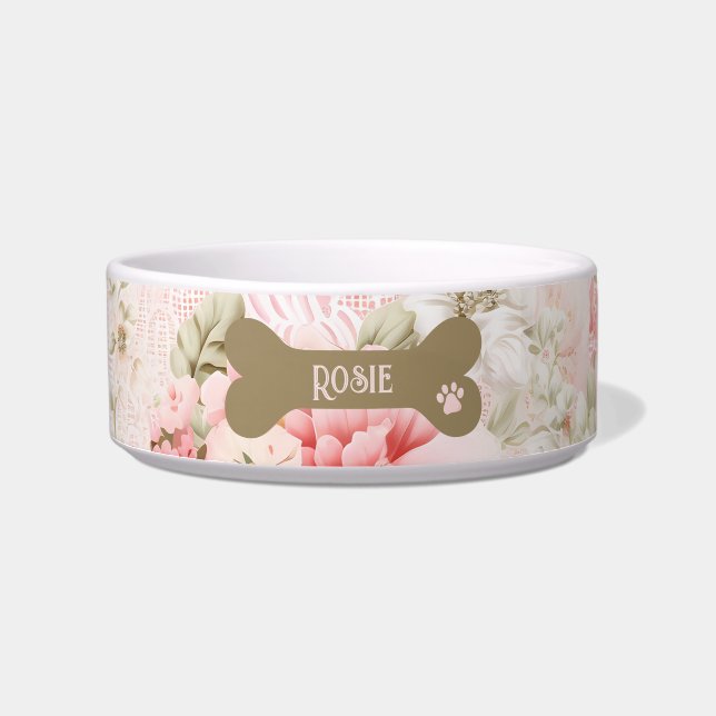 Tigela Floral Rosa Rubor (Frente)