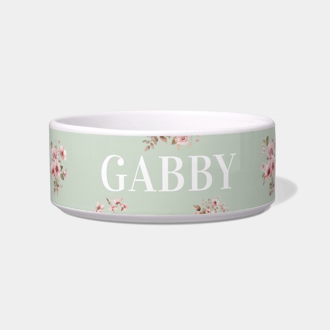 Tigela Floral Verde Suave (Frente)