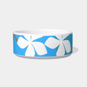 Tigela Flores azuis e brancas. Teste padrão floral