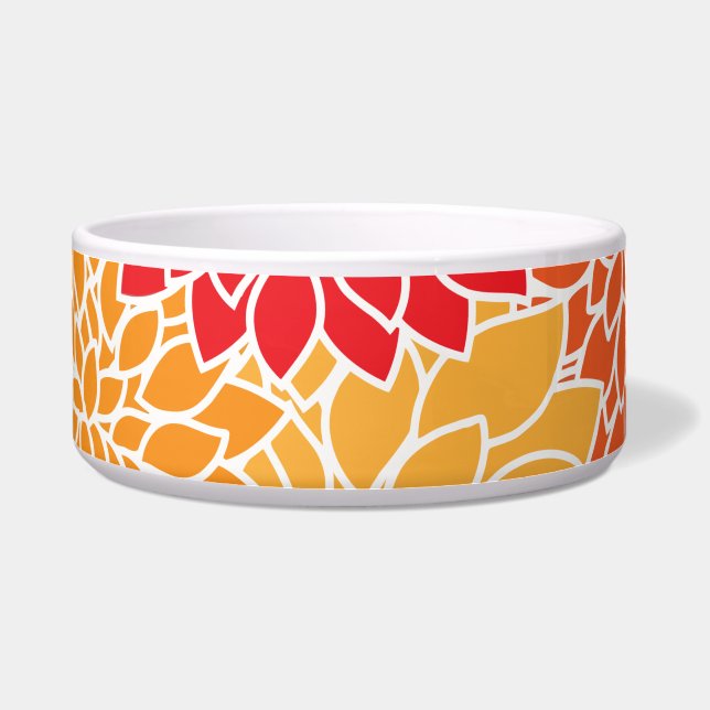 Tigela Flores Dahlia, Padrão De Flores, Laranja Dahlia (Frente)