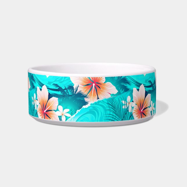 Tigela Flores de hibisco na praia (Esquerda)