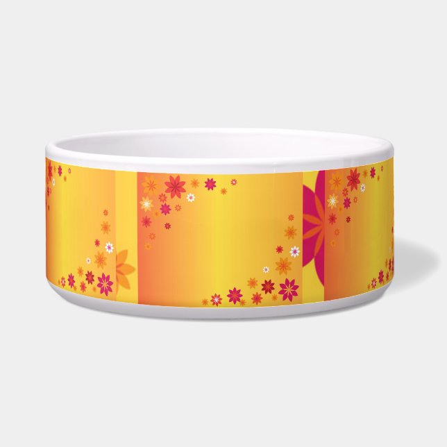 Tigela Flores Pet Bowl, (Frente)
