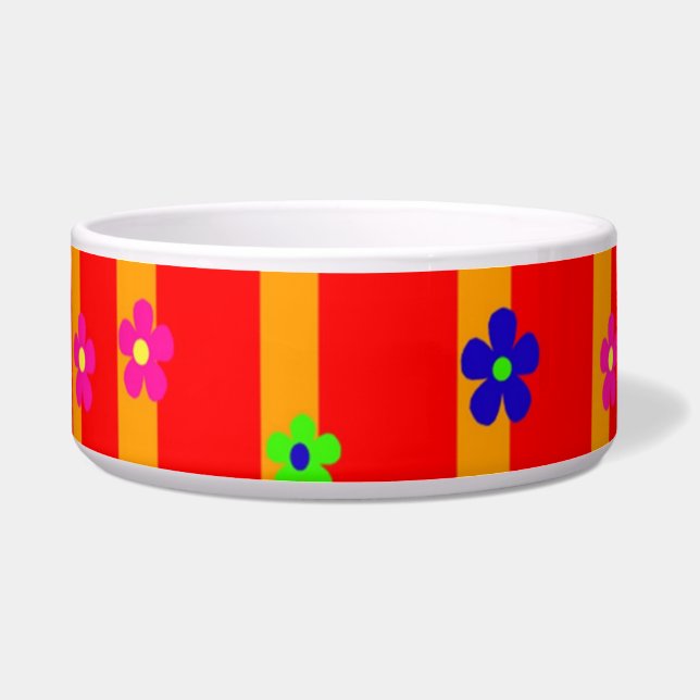 Tigela Flores Pet Bowl, (Frente)