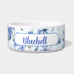 Tigela Flores Vermelhos Azuis-Vermelhos em Azul-Pálido