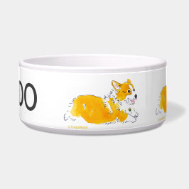Tigela Flying Corgis Dog Bowl