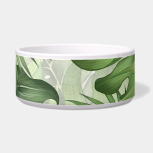 Tigela Folhas da selva tropical: fundo floral sem costura