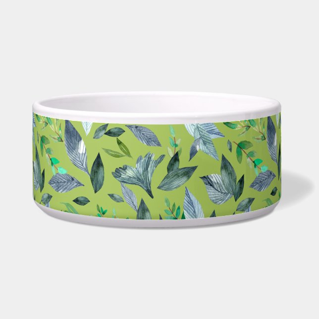 Tigela Folhas de cor aquosa 6 (Frente)