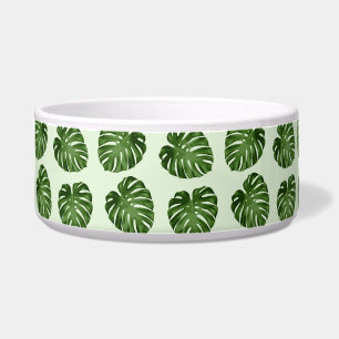 Tigela Folhas de Palma, Folhas Verdes, Padrão Tropical