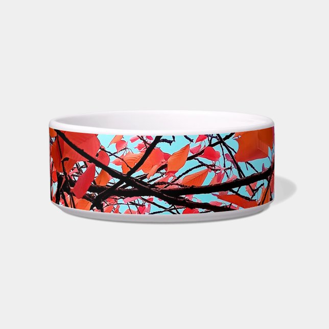 Tigela Folhas vermelhas (Frente)