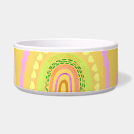 Tigela Folk Art Rainbow 'Happiness is Homemade' 