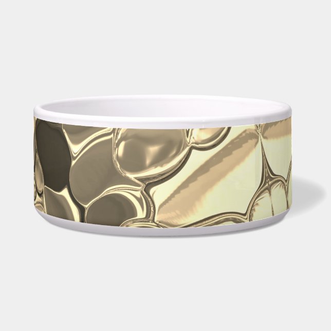 Tigela Formas arredondadas em cor de bronze, ouro claro,  (Frente)