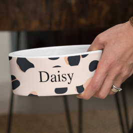 Tigela Foto de Cão de Impressão do Leopard Personalizado 