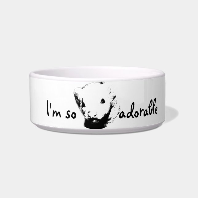 Tigela Foto de Ferret Bonita (Frente)