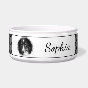 Tigela Fotografias de Pet Personalizadas e Peças Negras c