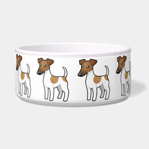 Tigela Fox liso Terrier dos desenhos animados