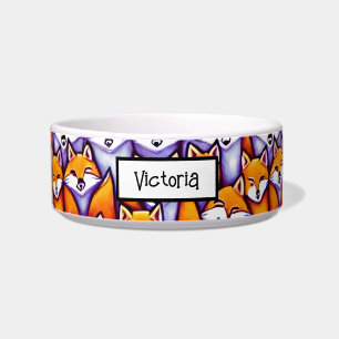 Tigela Fox vermelha desenho animado DIY animais animais f