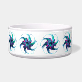 Tigela Fractal Fantasy Roda Pet Bowl Cerâmica