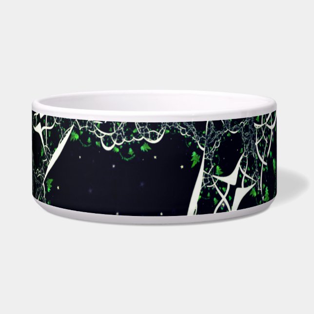 Tigela Fratural branco imperfeito no espaço negro, tricot (Esquerda)